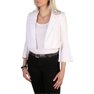 Guess Bell Sleeve Blazer Cropped White Jacket Women White Blazers